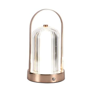 Újratölthető asztali design lámpa, 1w, CCT, 55lm, 180°, bronz, dimmelhető, V-TAC, 7991