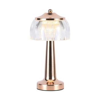Újratölthető asztali design lámpa, 1w, CCT, 55lm, 180°, francia arany, dimmelhető, V-TAC, 7938 kép