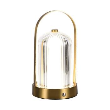 Újratölthető asztali design lámpa, 1w, CCT, 55lm, 180°, francia arany, dimmelhető, V-TAC, 7989 kép