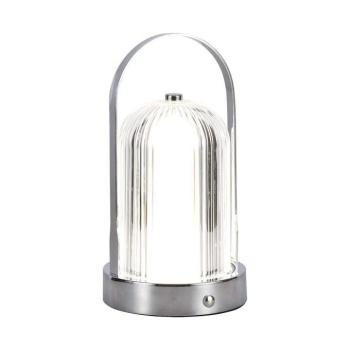 Újratölthető asztali design lámpa, 1w, CCT, 55lm, 180°, króm, dimmelhető, V-TAC, 7990 kép