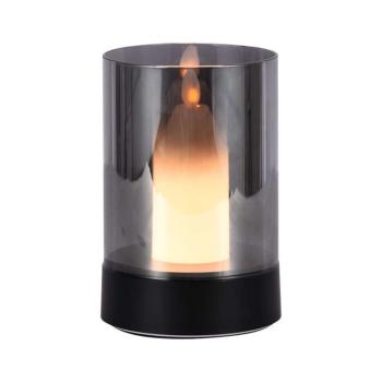 Újratölthető asztali design lámpa, 2w, 3000K, meleg fehér, 110lm, fekete, füstös üveg, V-TAC, 10567 kép