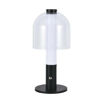 Újratölthető asztali design lámpa, 2w, CCT, 100lm, 300°, fekete, átlátszó, dimmelhető, V-TAC, 7988 kép
