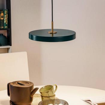 UMAGE Asteria Mini LED lógó lámpa, sötétzöld/sárgaréz, Ø 31 cm kép