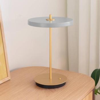 UMAGE Asteria Move LED tölthető asztali világítás, ködszürke/réz, 31 cm kép