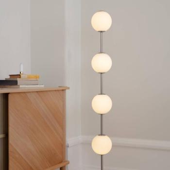 UMAGE LED álló lámpa Audrey, acélszínű, magasság 128 cm, 4 izzós.