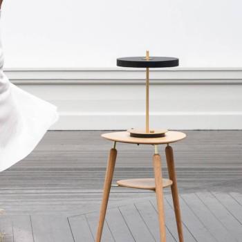 UMAGE LED asztali lámpa Asteria Table, USB, fekete/réz, fekete/réz
