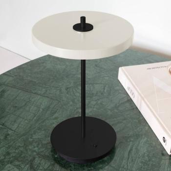 UMAGE Asteria Move LED tölthető asztali világítás, gyöngyházfehér/fekete, 31 cm kép
