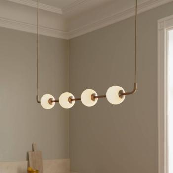 UMAGE LED lógó világítás Audrey LINEAR, sárgaréz, 118 cm, 4 izzós. kép