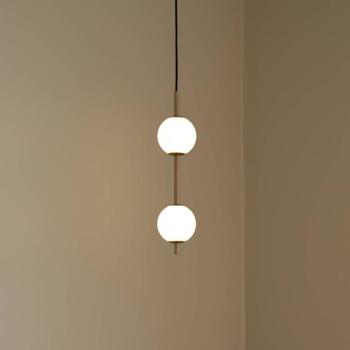UMAGE LED lógó világítás Audrey, sárgaréz színű, 2 izzós. Ø 12 cm kép