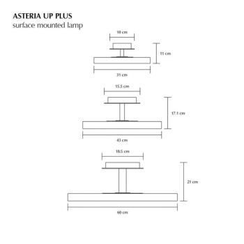 UMAGE LED mennyezeti lámpa Asteria UP PLUS, antracit Ø 31 cm CCT kép