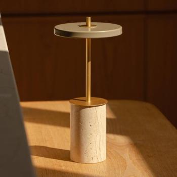 UMAGE LED tölthető világítás Asteria MOVE MINI travertin/sárgaréz IP44