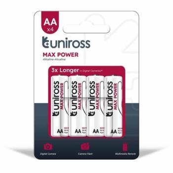 Uniross MAX POWER Alkáli Ceruza Elem AA (LR6) (1,5V) B4 kép