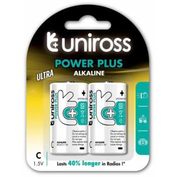 Uniross POWER PLUS Alkáli Baby Elem C (LR14) (1,5V) B2 kép
