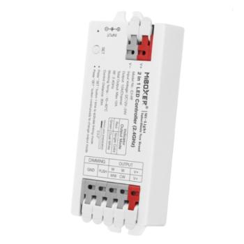 Univerzális csoport (zóna) vezérlő , 2in1 , monokróm/ CCT , group control , gyorscsatlakozóval , SMART , Miboxer (Mi-Light) , E2-RF kép