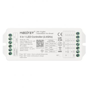 Univerzális csoport (zóna) vezérlő , 5in1 , Monokróm /CCT /RGB /RGBW /RGB-CCT , dimmelhető , group control , SMART , Max 20A , RF , Miboxer (Mi-Light) , PR5 kép