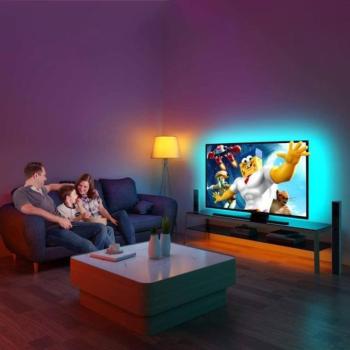 Univerzális USB LED szalag TV háttérvilágításhoz, távirányítóval vezérelhető kép