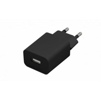 Univerzális USB töltőfej , adapter , 1A , 5W , fekete kép