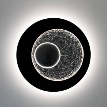 URANO GIGANTE XL LED fali lámpa, fekete/ezüst, Ø 100 cm, dimmelhető fényerőval kép