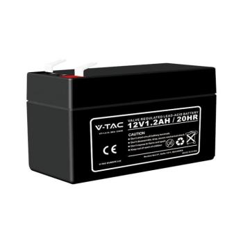 V-TAC 12V 1.2Ah Ólomsavas akkumulátor, zselés akku T1 saruval - SKU 23449 kép