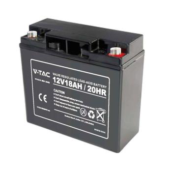 V-TAC 12V 18Ah Ólomsavas akkumulátor, zselés akku M5 csatlakozóval - SKU 23453 kép