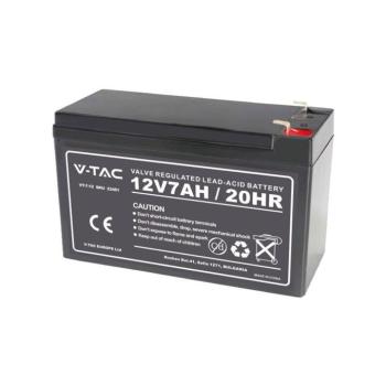 V-TAC 12V 7Ah Ólomsavas akkumulátor, zselés akku T1 saruval - SKU 23451 kép