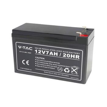 V-TAC 12V 7Ah Ólomsavas akkumulátor, zselés akku T2 saruval - SKU 23467 kép