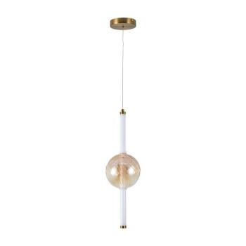 V-TAC 150x1870mm borostyán és fehér dekoratív üveggömb csillár, 8W, meleg fehér - SKU 24284 kép