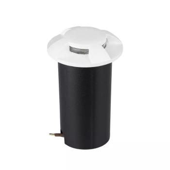 V-TAC 1W DC12V kültéri, 4 irányú talajlámpa, fehér, IP67, meleg fehér - SKU 211469 kép