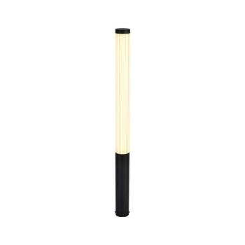 V-TAC 24W LED állólámpa vonalas búrával, 80cm, IP44, fekete, meleg fehér - SKU 24313 kép