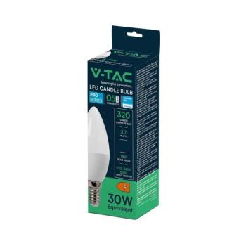 V-TAC 3.7W E14 Hideg fehér C37 LED gyertya égő - SKU 8041 kép