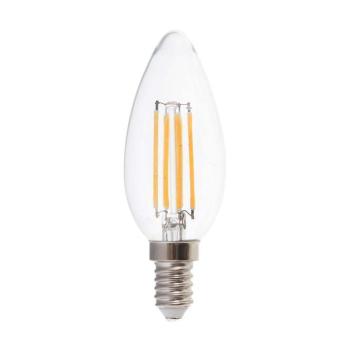 V-TAC 3 lépésben dimmelhető 4W E14 meleg fehér filament C35 LED égő, 100 Lm/W - SKU 6848 kép