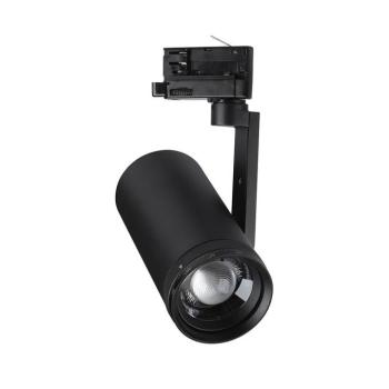 V-TAC 30W COB LED sínes spotlámpa, állítható világítási szög és színhőmérséklet, fekete - SKU 24498 kép