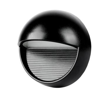V-TAC 3W fekete LED lépcsővilágítás, kerek, IP65, meleg fehér - SKU 1404 kép