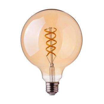 V-TAC 4.8W borostyán E27 spirál filament, G95 LED égő, 1800K - SKU 217217 kép