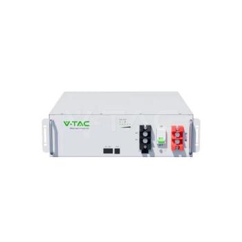 V-TAC 48V 5.12 kWh rack szekrénybe szerelhető bővíthető fehér házas akkumulátor - SKU 12323 kép
