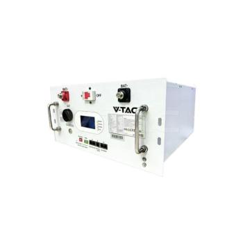 V-TAC 48V 9.6 kWh rack szekrénybe szerelhető, WiFi képes napelem akkumulátor, fehér - SKU 12718 kép