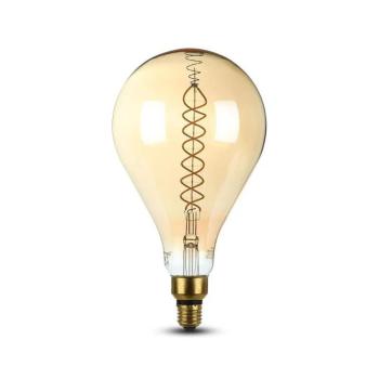 V-TAC 8W borostyán E27 meleg fehér dimmelhető filament LED égő - SKU 7461 kép