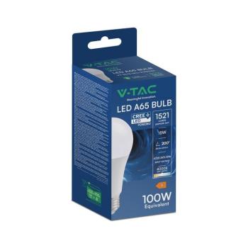V-TAC CREE SMD 15W E27 természetes fehér A65 LED égő, 100 Lm/W - SKU 2144546 kép