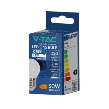 V-TAC CREE SMD 3.7W E27 meleg fehér G45 LED égő - SKU 2141606 kép