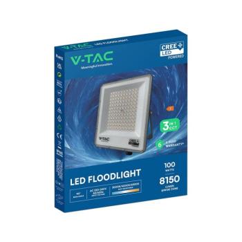 V-TAC CREE SMD LED reflektor 100W, állítható színhőmérséklettel - SKU 240716 kép