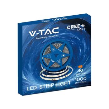 V-TAC CREE SMD LED szalag IP20, 2835 chip, 120 LED/m, hideg fehér - SKU 2126246 kép
