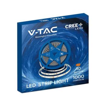 V-TAC CREE SMD LED szalag IP20, 2835 chip, 120 LED/m, természetes fehér - SKU 2126236 kép