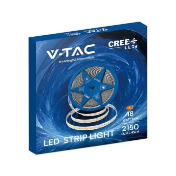 V-TAC CREE SMD LED szalag IP20, 2835 chip 238 db/m természetes fehér, CRI90 - SKU 2126006 kép