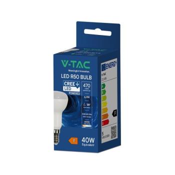 V-TAC CREE SMD R50 4.8W E14 hideg fehér LED égő - SKU 211406 kép