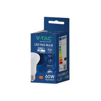V-TAC CREE SMD R63 8.5W E27 meleg fehér LED égő - SKU 211416 kép