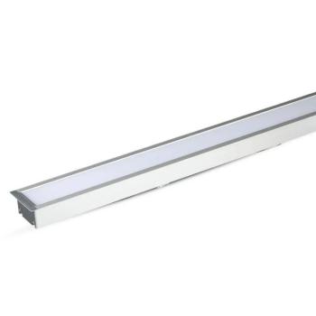 V-TAC ezüst 7 cm széles süllyeszthető lineáris LED lámpa 121cm 40W természetes fehér - SKU 21380 kép
