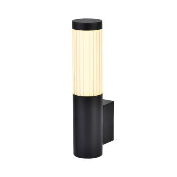 V-TAC fali 6W LED lámpa vonalas búrával, IP44, fekete, meleg fehér - SKU 24311 kép