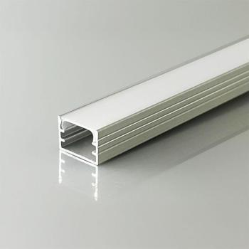 V-TAC falon kívüli alumínium LED szalag profil fehér fedlappal 14,8x10mm, 2m hosszú - SKU 24296 kép