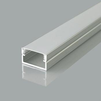V-TAC falon kívüli alumínium LED szalag profil fehér fedlappal 17x10mm, 2m hosszú - SKU 24107 kép