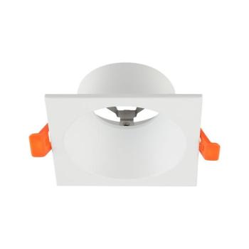 V-TAC fehér, szögletes, mélyített alumínium GU10 spot keret, IP20 - SKU 24224 kép